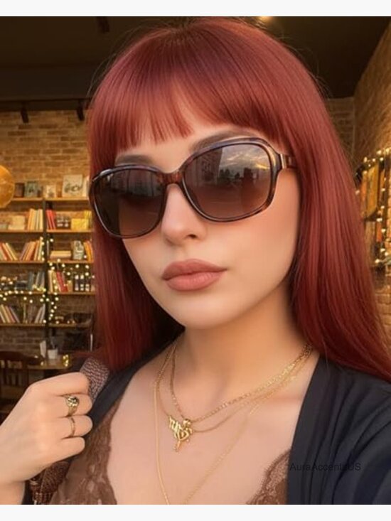 Wraparound Polarized Sunglasses for Women UV400 Protection Vintage Square Shades